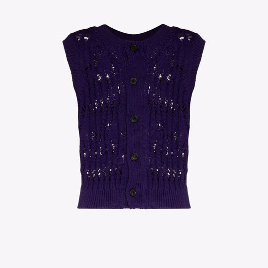 Clemens Sleeveless Cotton Cardigan