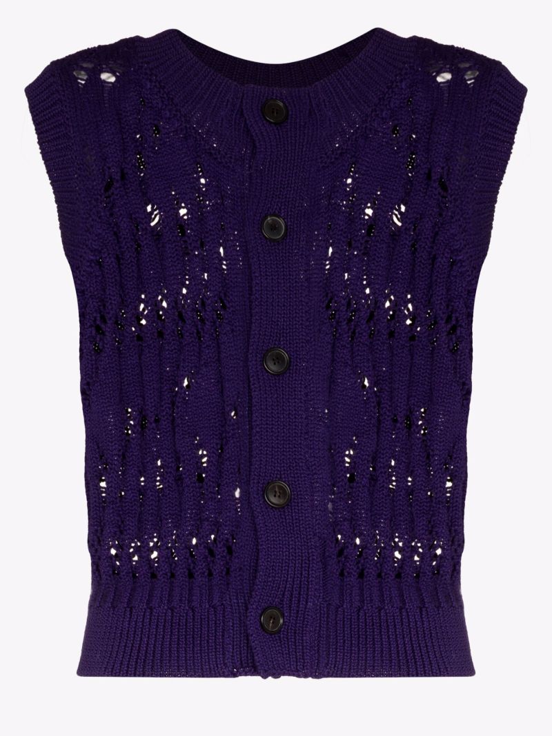 Clemens Sleeveless Cotton Cardigan