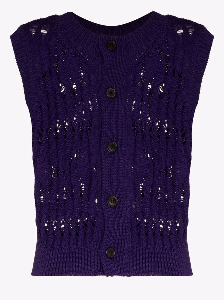 Clemens Sleeveless Cotton Cardigan