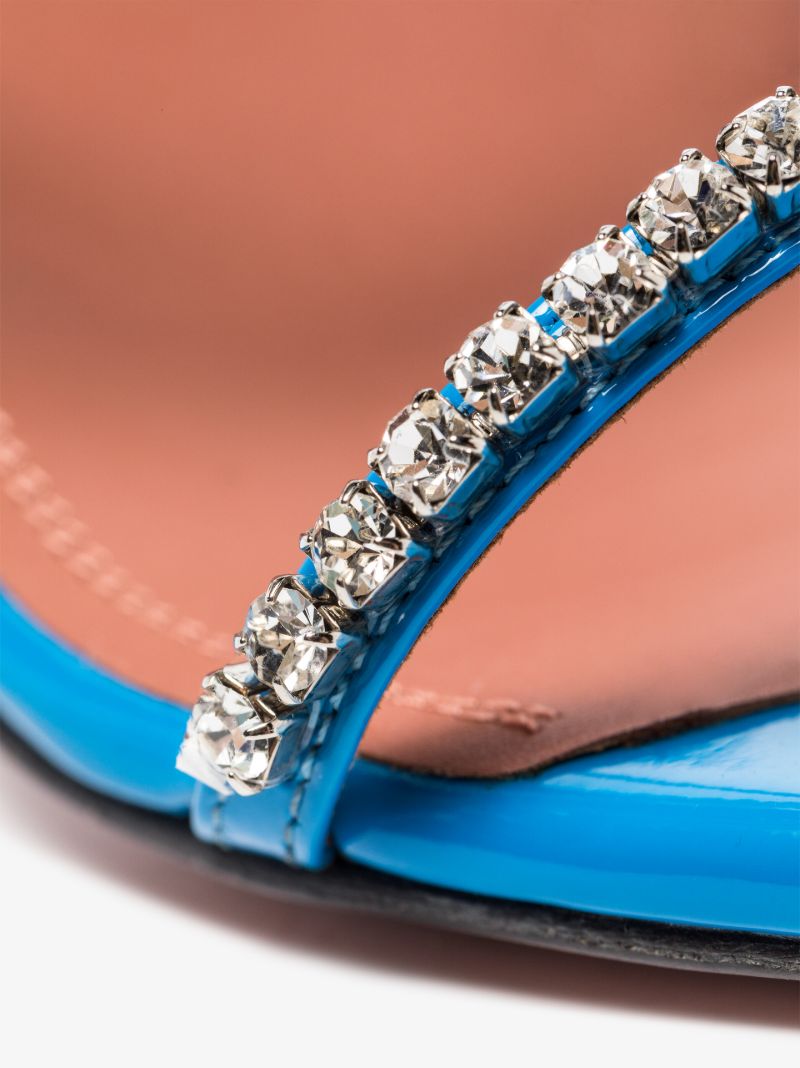 Blue Gilda 95 Crystal Leather Sandals