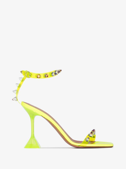 Yellow Julia Glass 95 Embellished Sandals