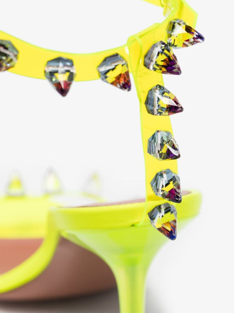 Yellow Julia Glass 95 Embellished Sandals