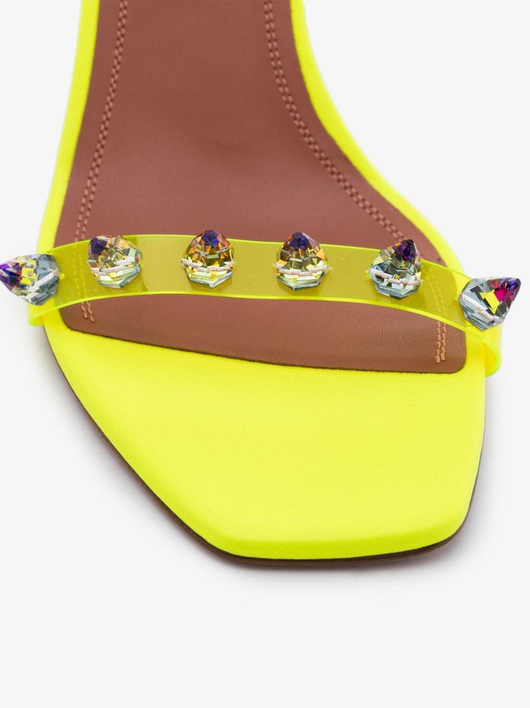 Yellow Julia Glass 95 Embellished Sandals