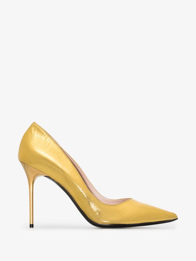 Gold Ruby 95 Leather Pumps