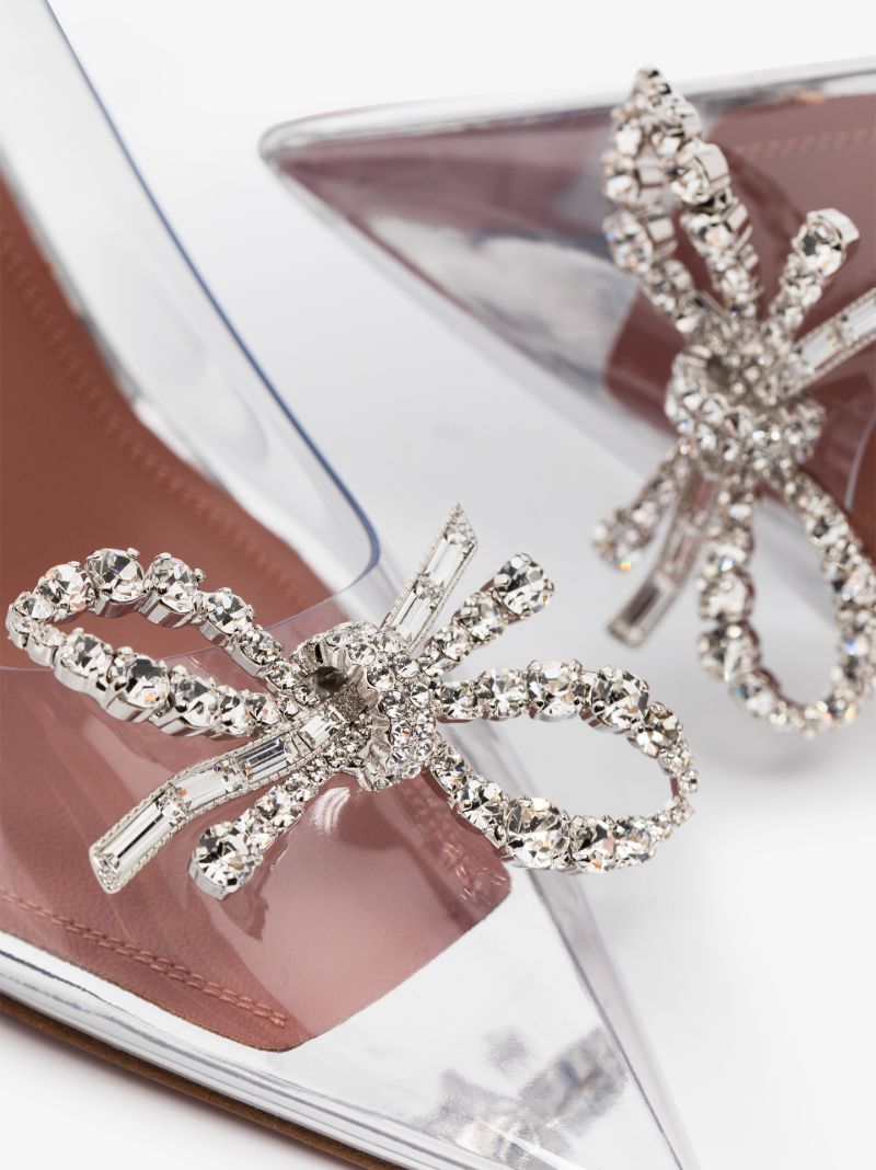 Silver Rosie 95 Crystal Pumps