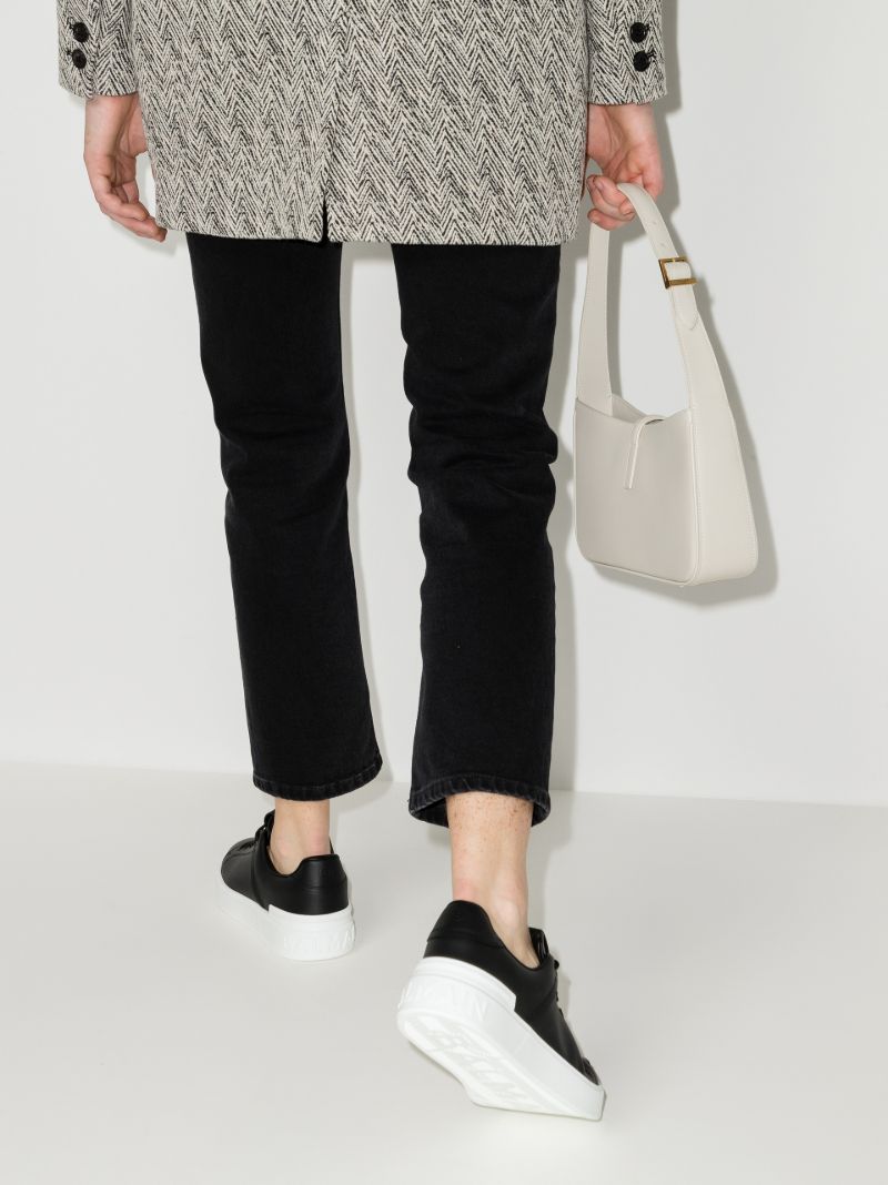 Black B-court Leather Sneakers