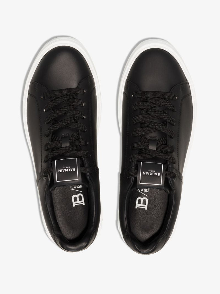 Black B-court Leather Sneakers