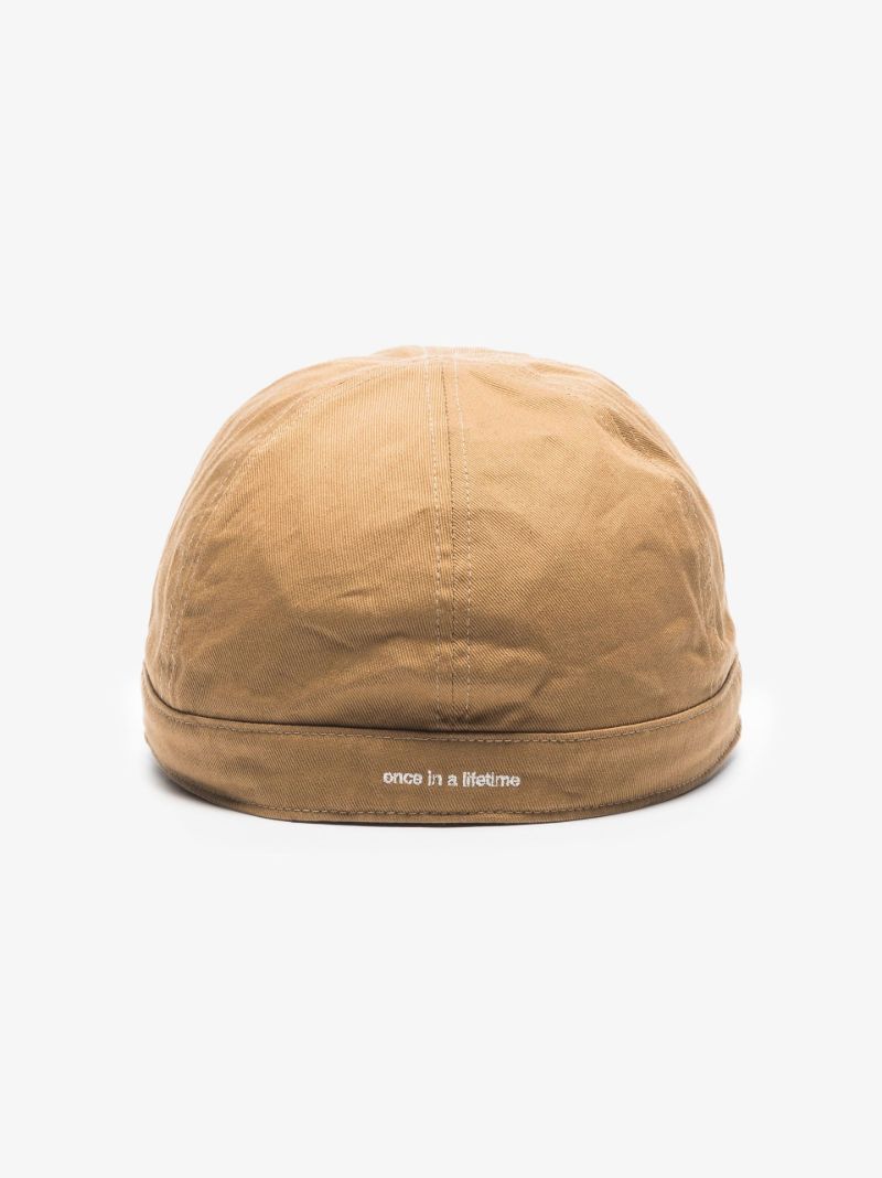 Brown Cotton Canvas Cap