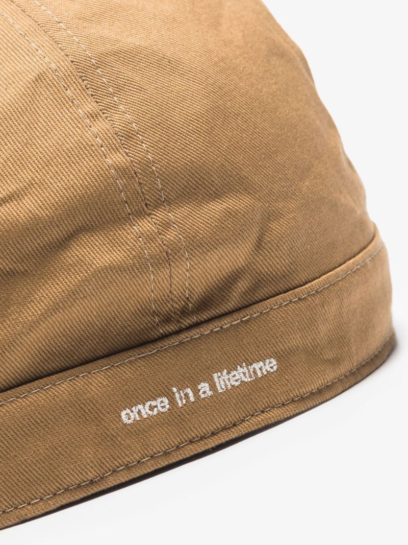 Brown Cotton Canvas Cap