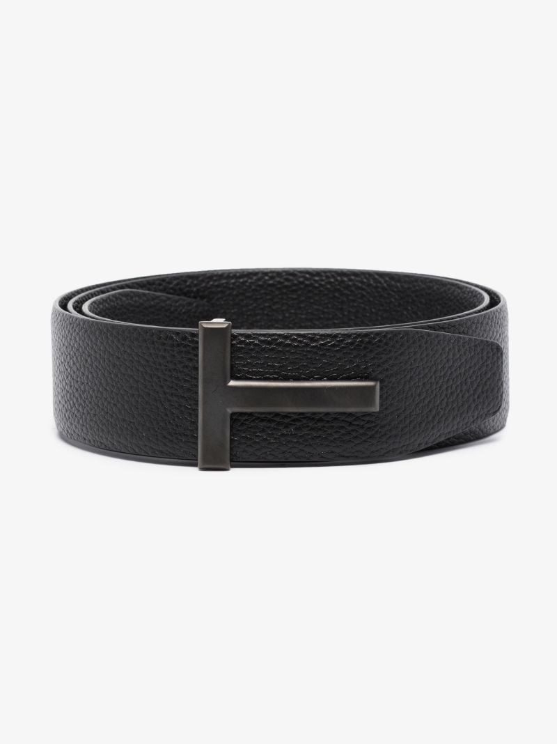 Black Reversible T Logo Belt
