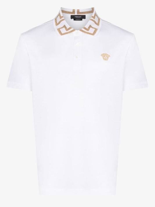 Greca Key Collar Polo Shirt