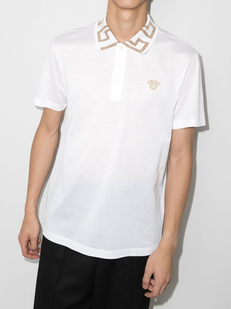 Greca Key Collar Polo Shirt