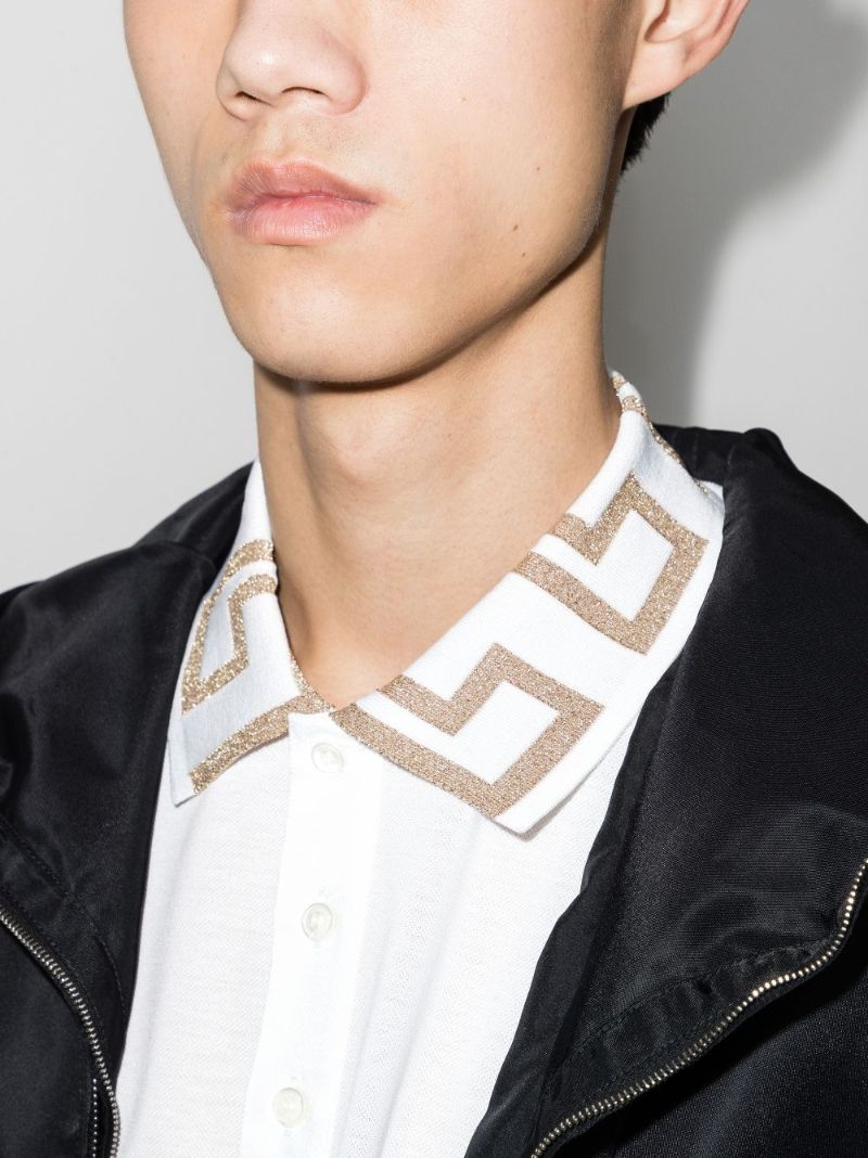 Greca Key Collar Polo Shirt