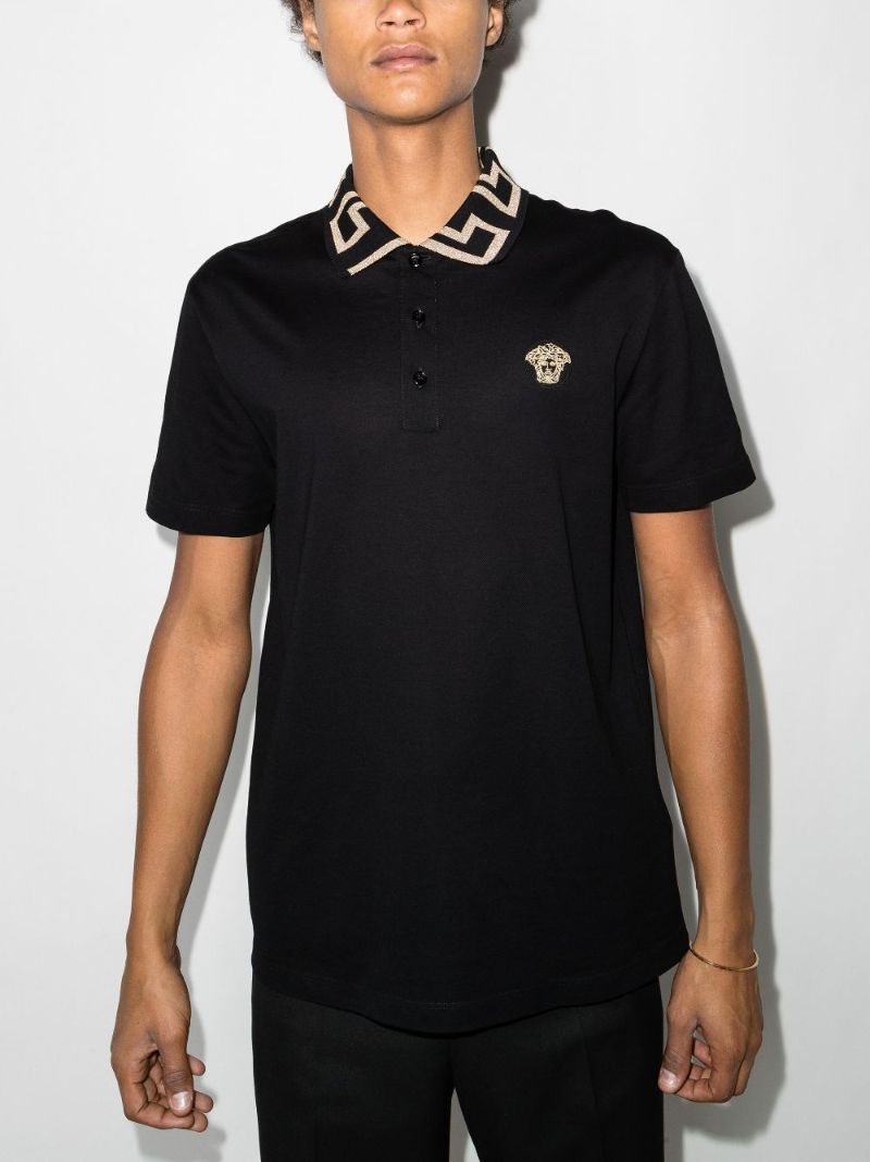 Greca Key Collar Polo Shirt