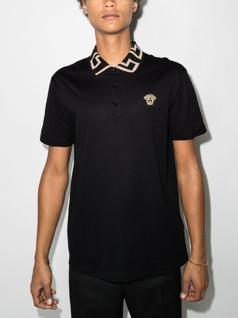 Greca Key Collar Polo Shirt