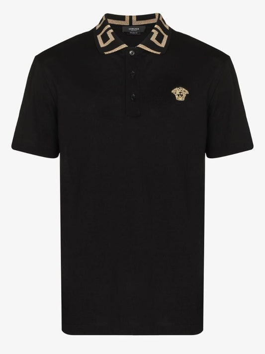 Greca Key Collar Polo Shirt