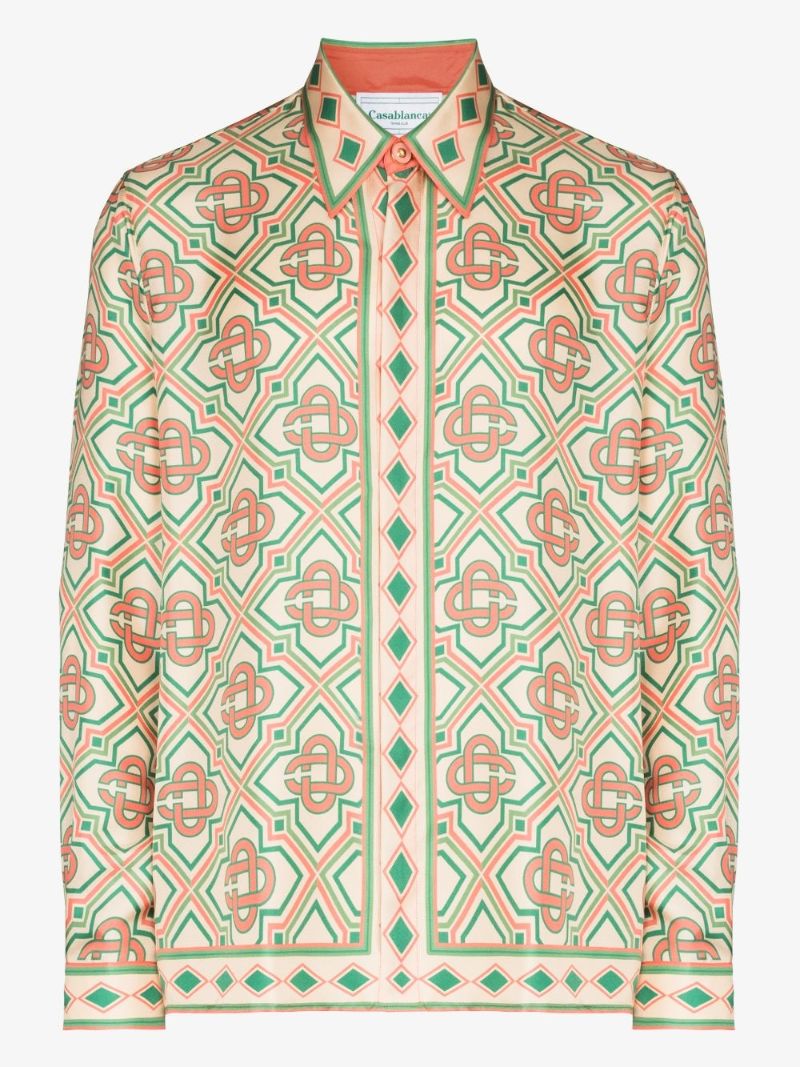 Diamond Monogram Silk Shirt