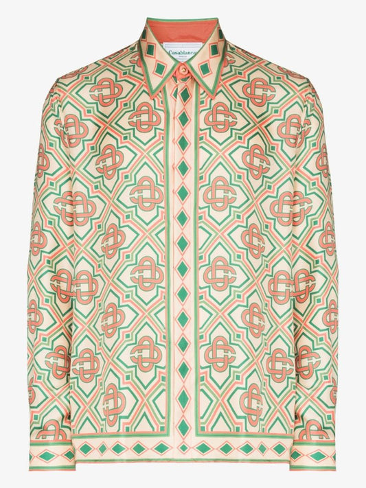 Diamond Monogram Silk Shirt