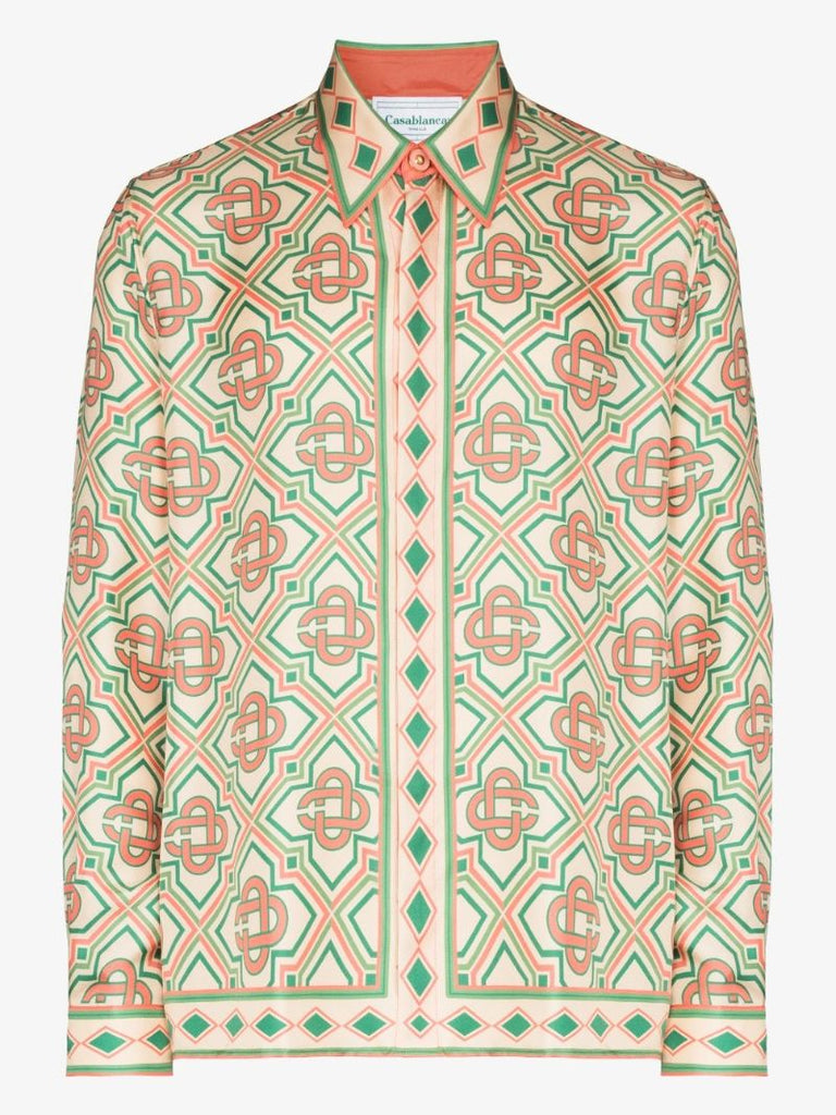 Diamond Monogram Silk Shirt
