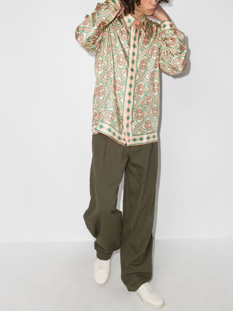 Diamond Monogram Silk Shirt