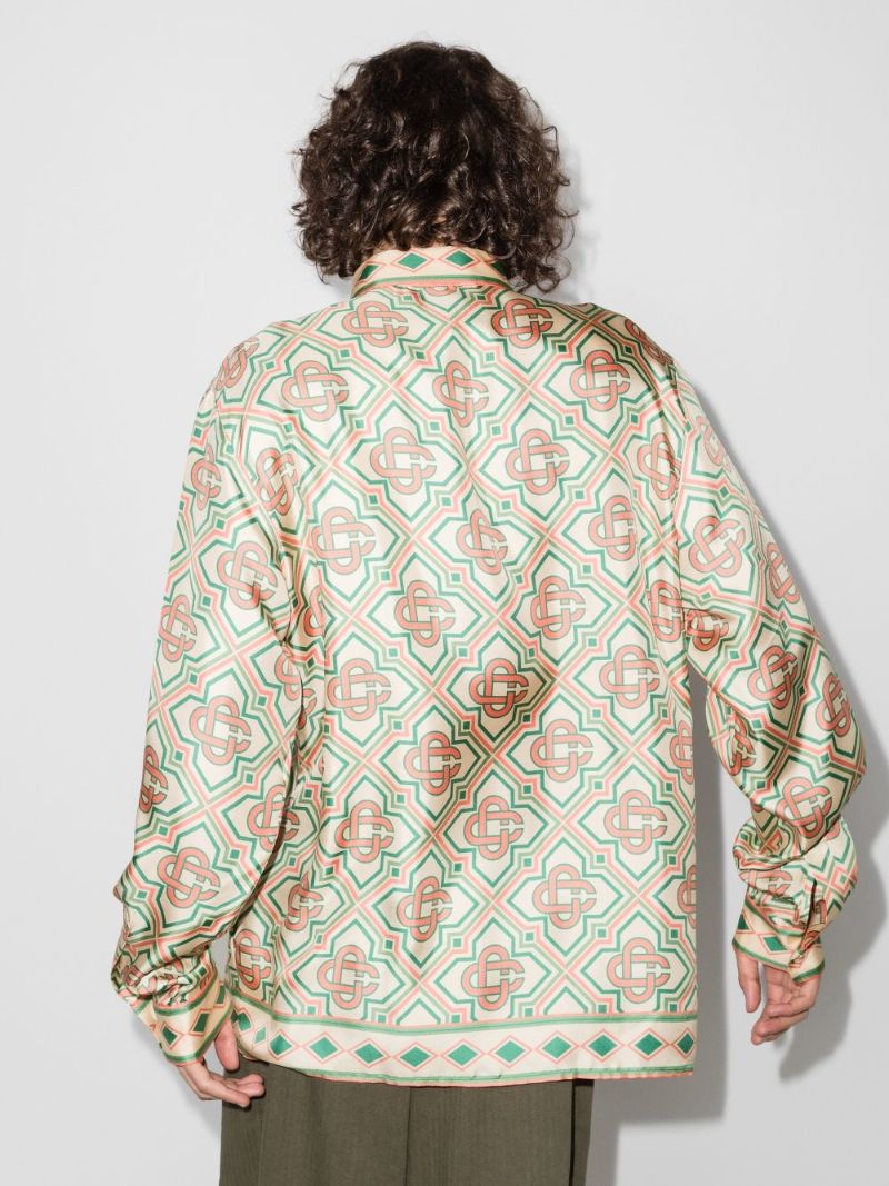 Diamond Monogram Silk Shirt