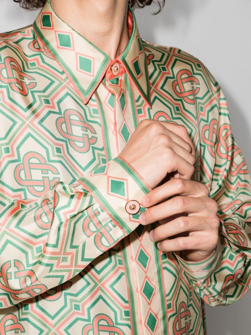 Diamond Monogram Silk Shirt