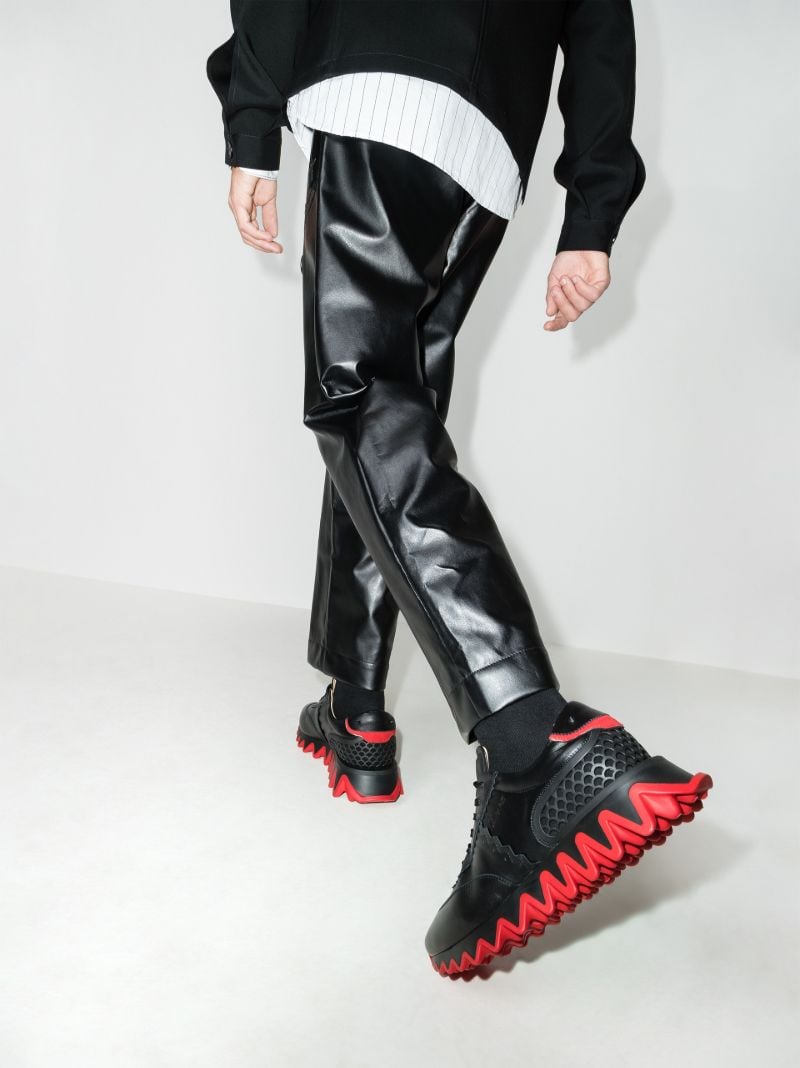 Black Loubishark Leather Sneakers