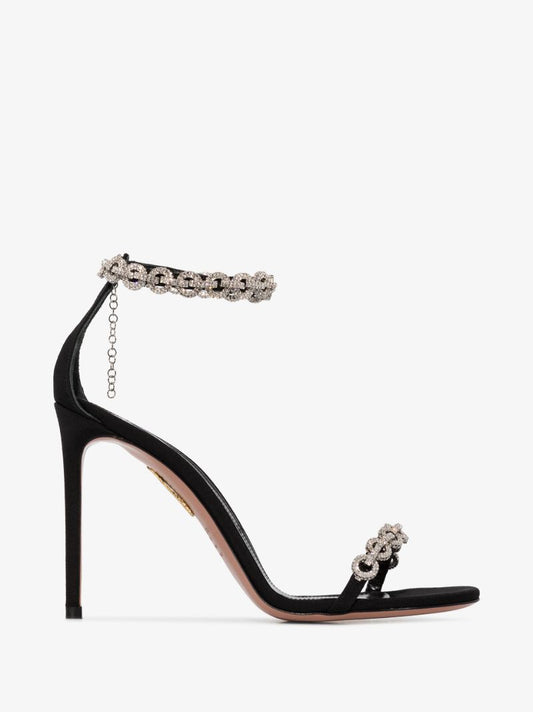 Black Love Link 105 Crystal Sandals