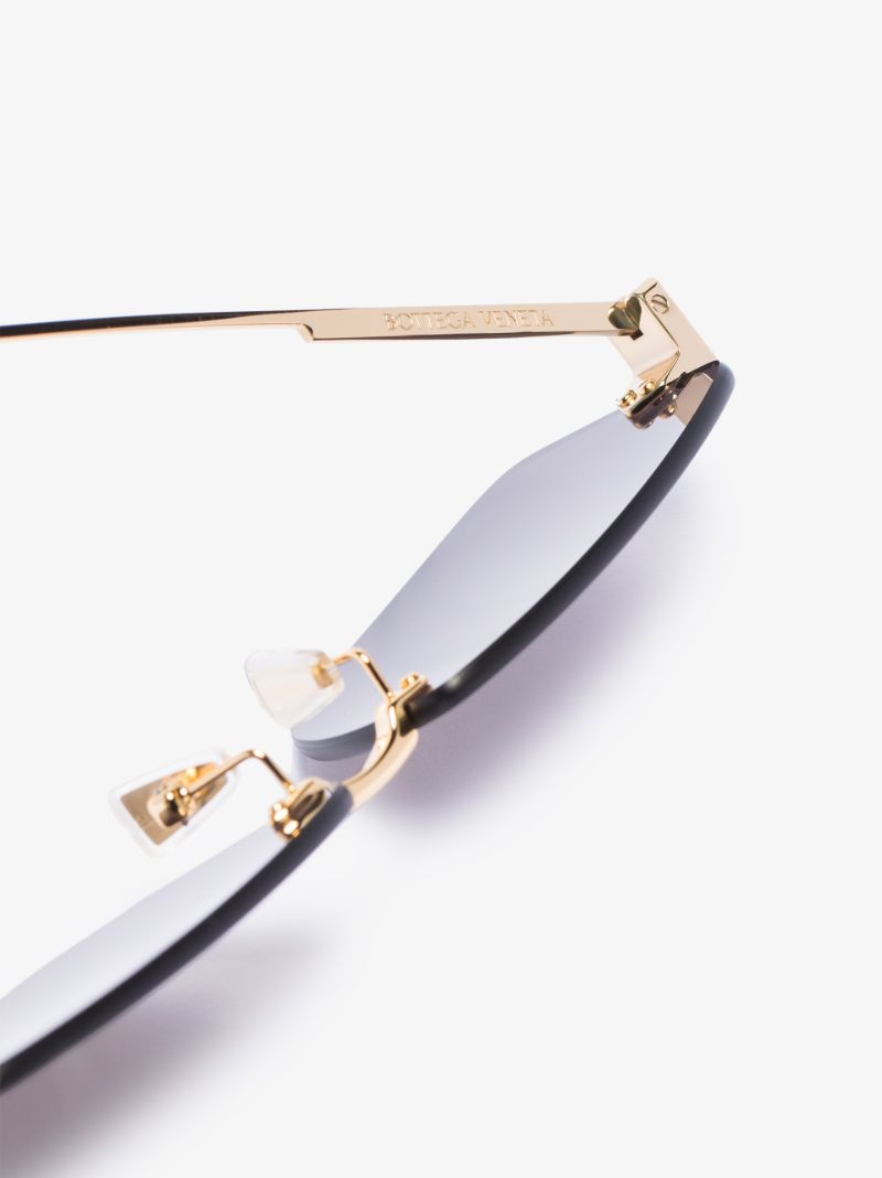 Gold Tone Classic Square Sunglasses