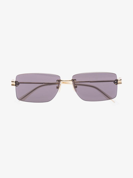 Gold Tone Classic Square Sunglasses
