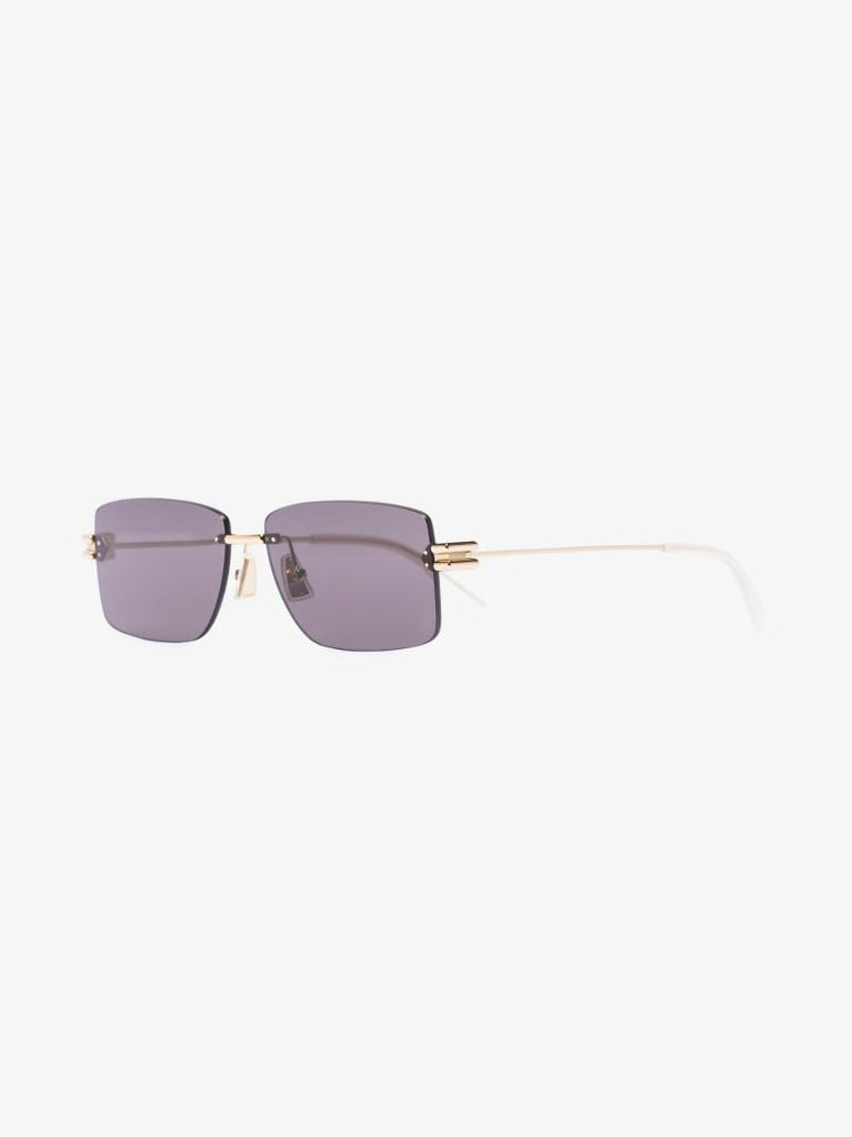 Gold Tone Classic Square Sunglasses