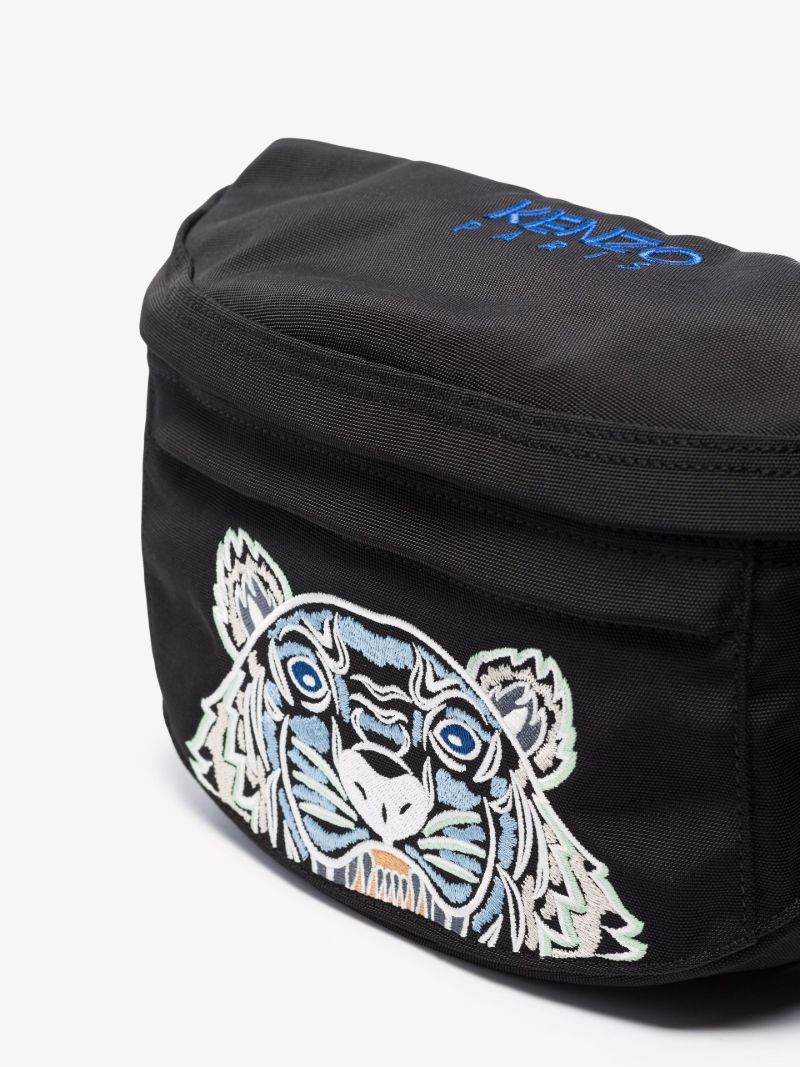 Black Tiger Logo Cross Body Bag