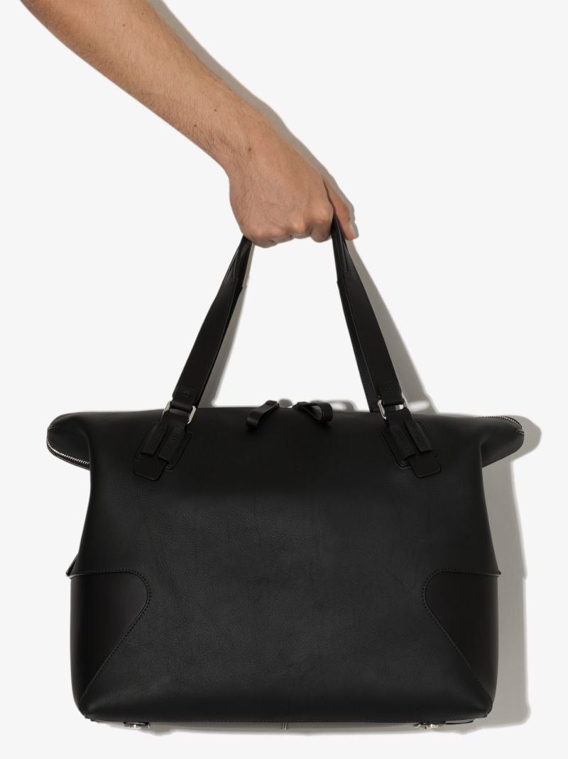 Black Leather Holdall Bag