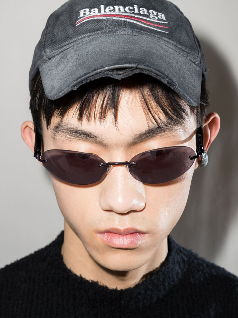 Black Oval Frame Sunglasses