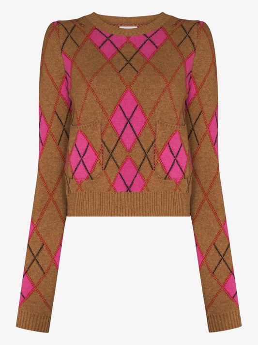 Harlequin Argyle Wool Sweater