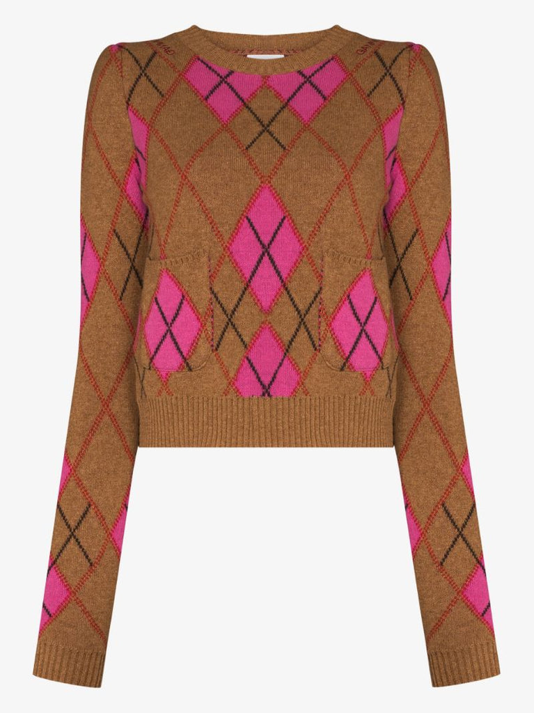 Harlequin Argyle Wool Sweater
