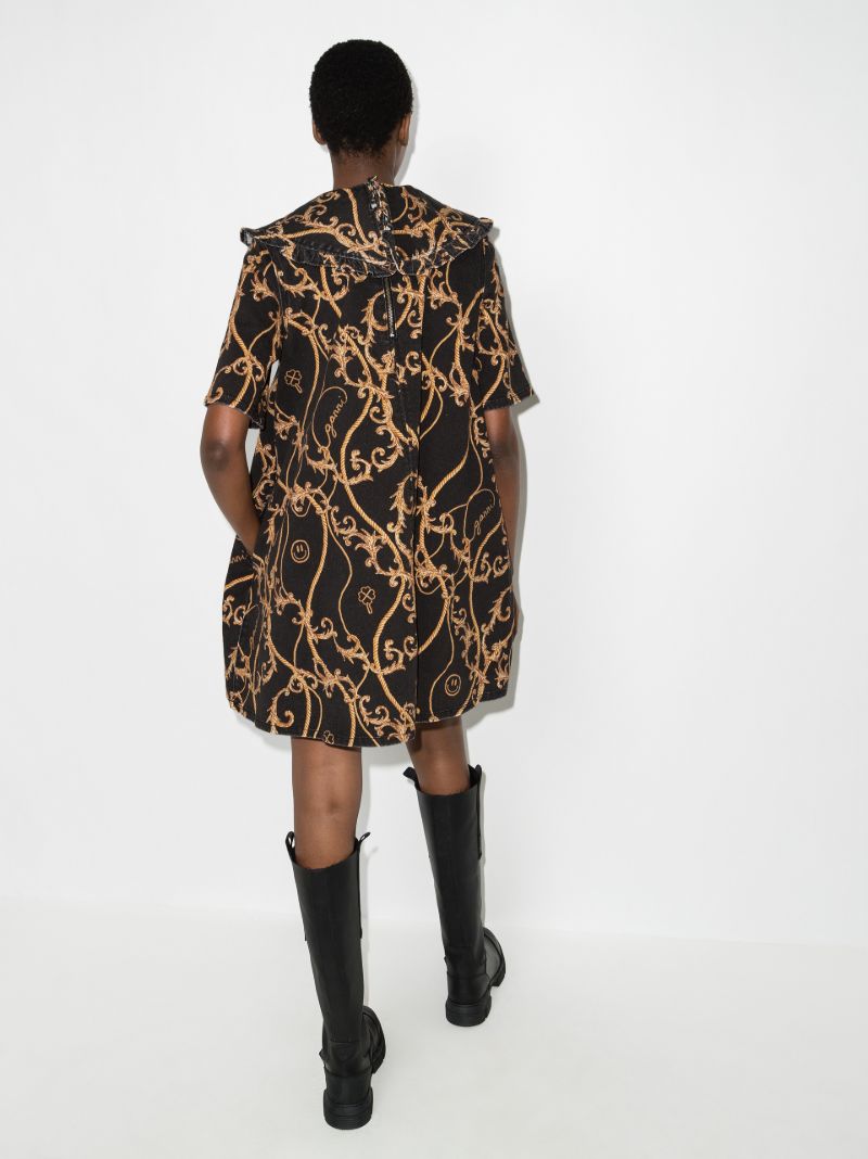 Baroque Print Mini Dress