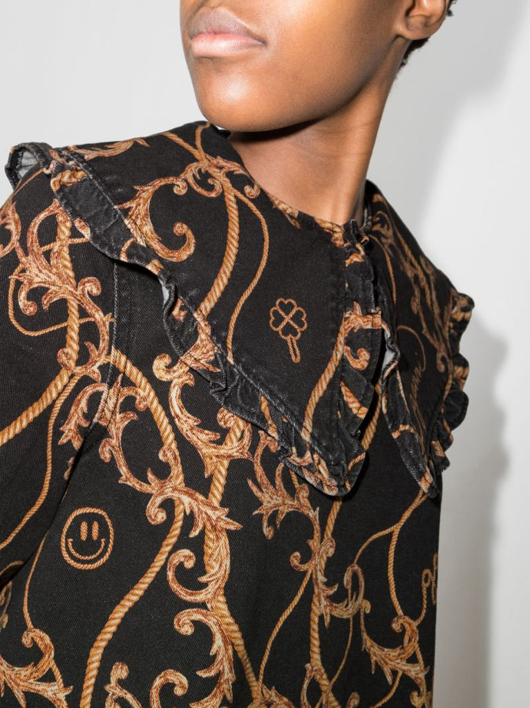 Baroque Print Mini Dress