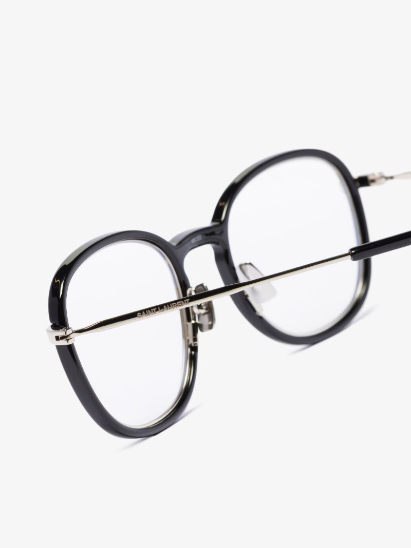 Black Optical Round Metal Glasses