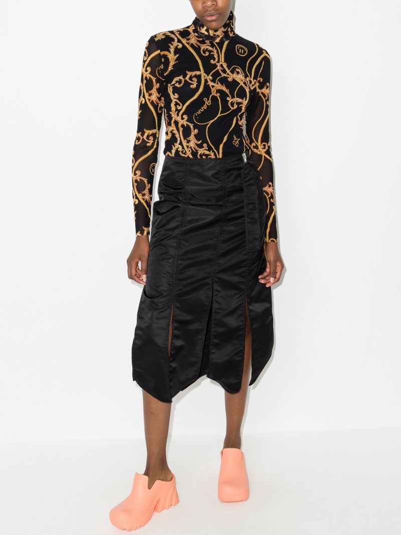 Baroque Print High Neck Top