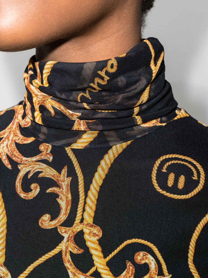 Baroque Print High Neck Top