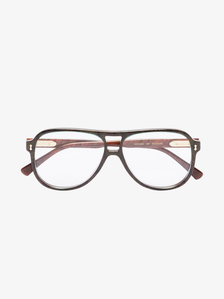 Brown Pilot-frame Optical Glasses