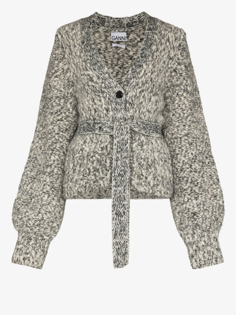 Belted Chunky Wool Cardigan