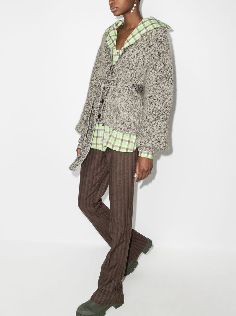 Belted Chunky Wool Cardigan