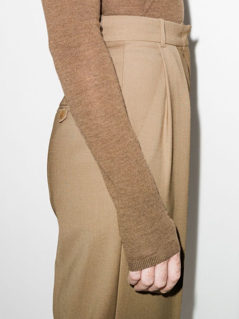 Pleated High Waist Trousers