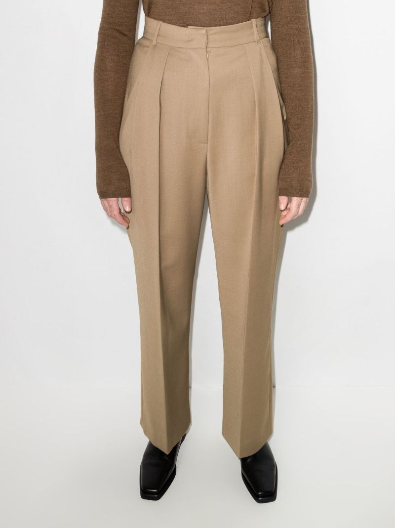Pleated High Waist Trousers