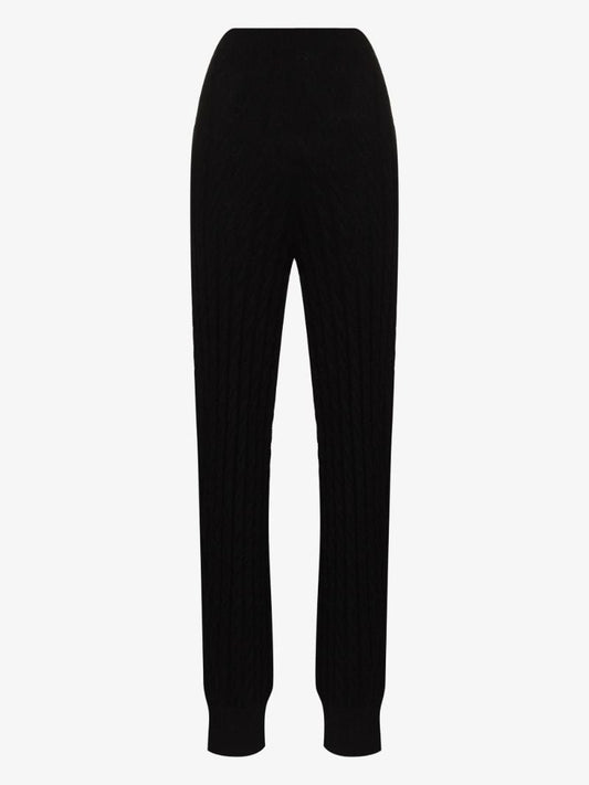 Cable Knit Cashmere Track Pants