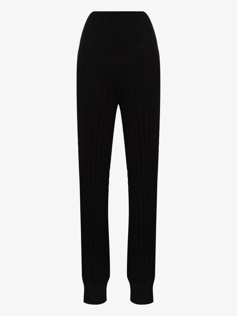 Cable Knit Cashmere Track Pants