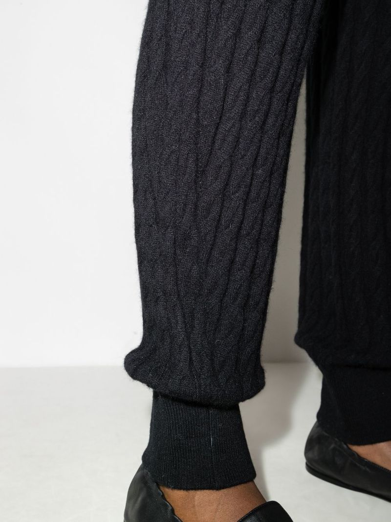 Cable Knit Cashmere Track Pants