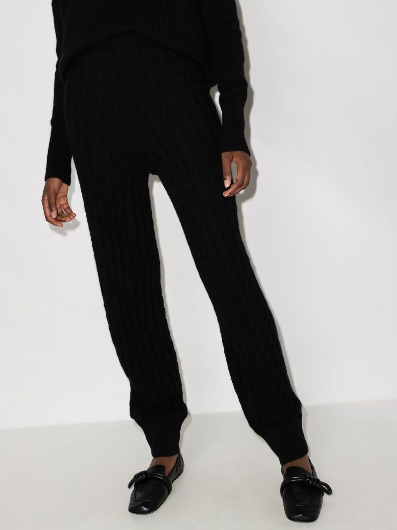 Cable Knit Cashmere Track Pants